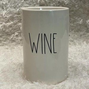 Rae Dunn Artisan Collection “WINE" Wine White Bottle Chiller Holder By Magenta